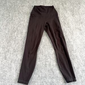 Yogalicious Lux Womens Extra Small Black Straight Leg Leggings Outer Pocket